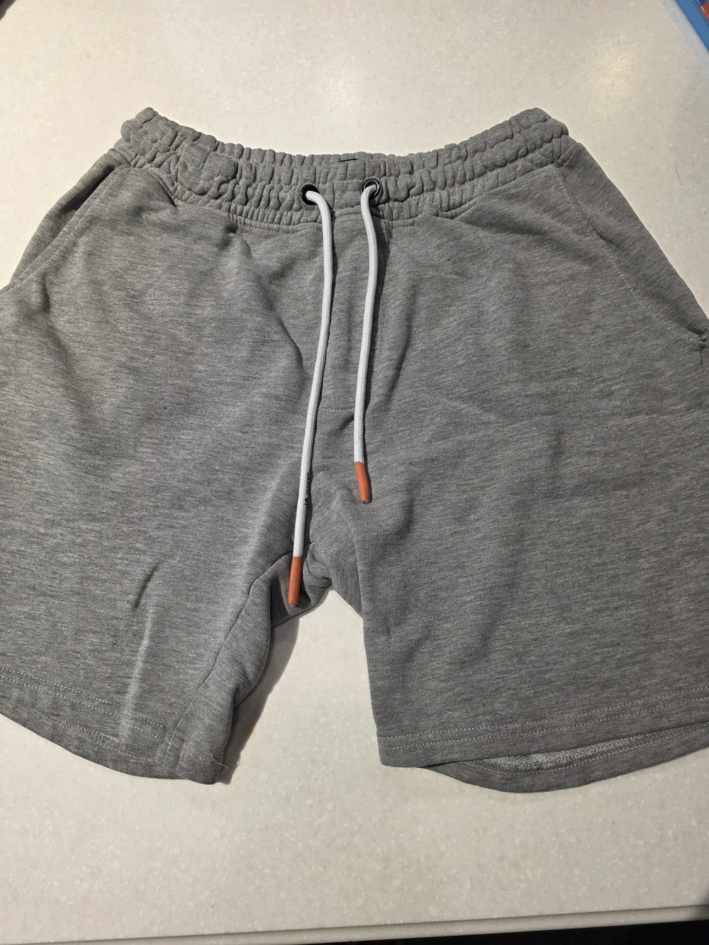 Men's Grey Drawstring Athletic Shorts